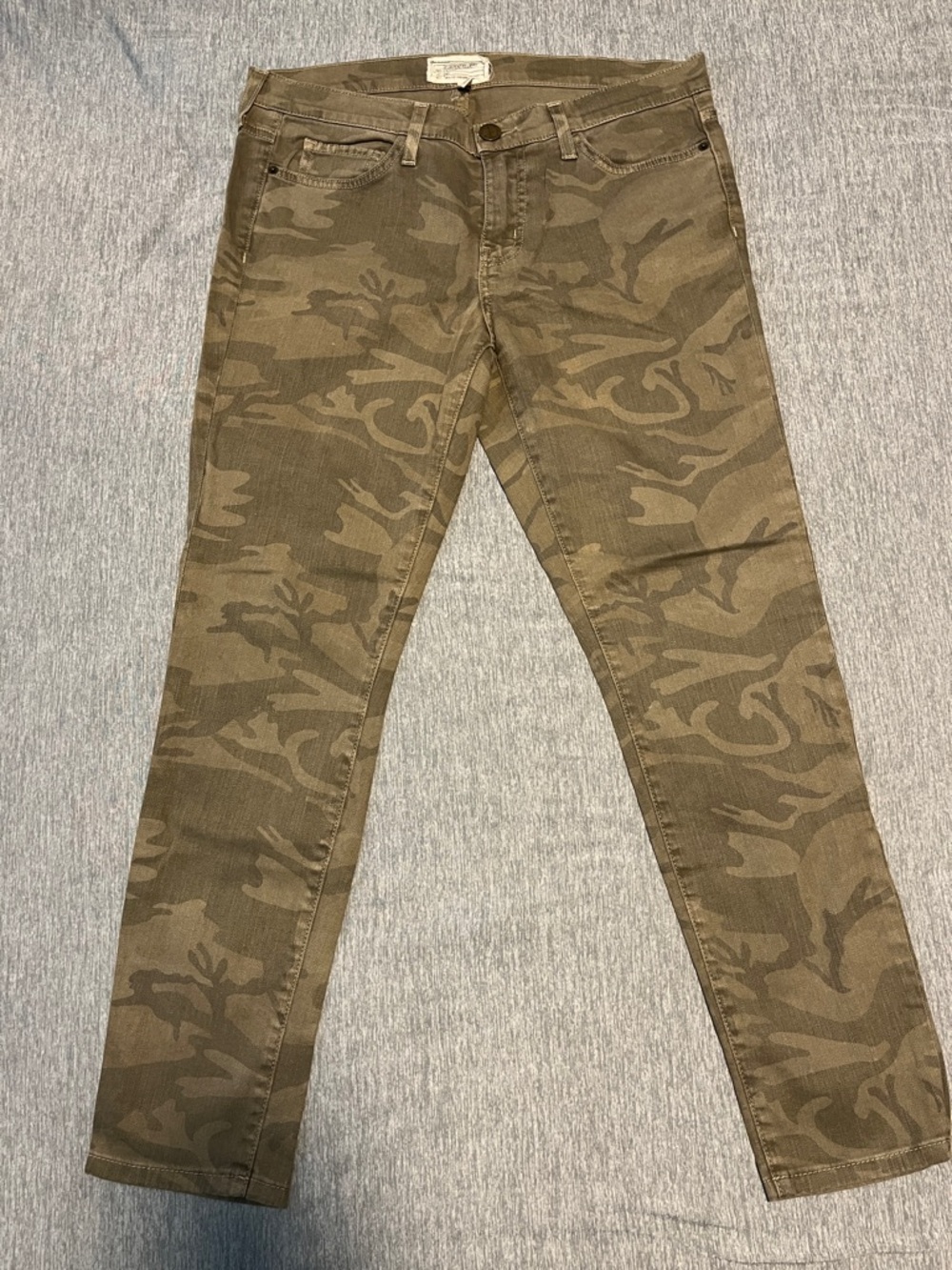 Current/Elliott Ladies Slim Straight Jeans in Khaki